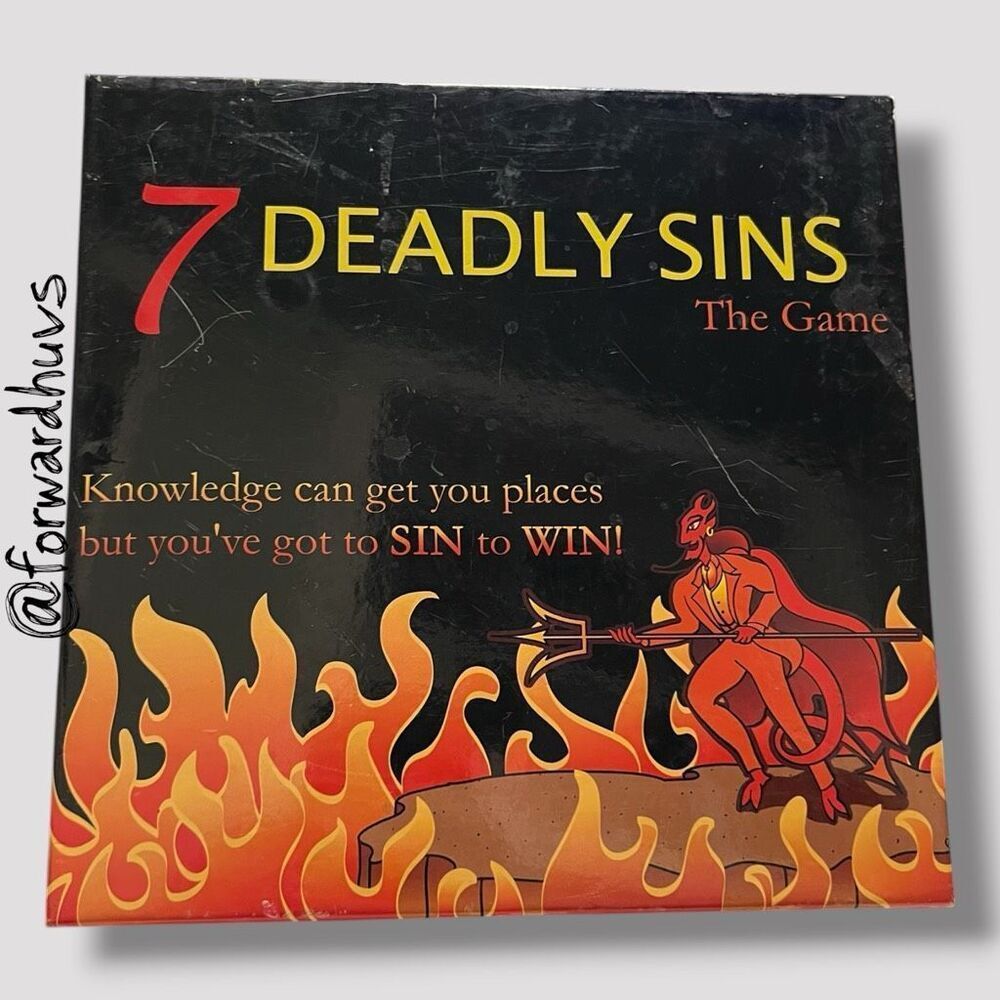 7 Deadly Sins Adult Trivia & Challenge Game – 2003 – Box Corner Repair